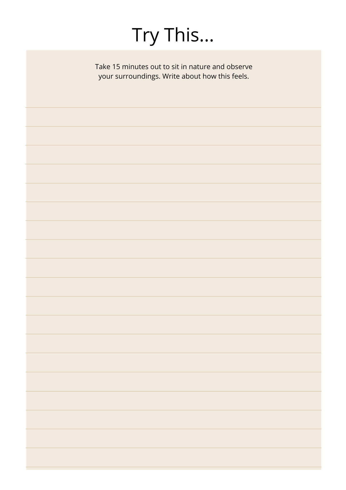 Calming Your Mind Journal
