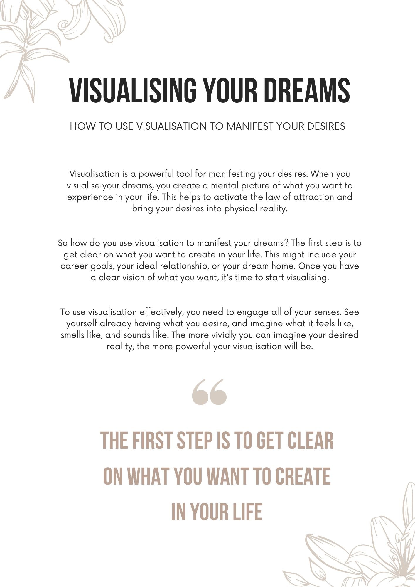 The Art of Manifestation