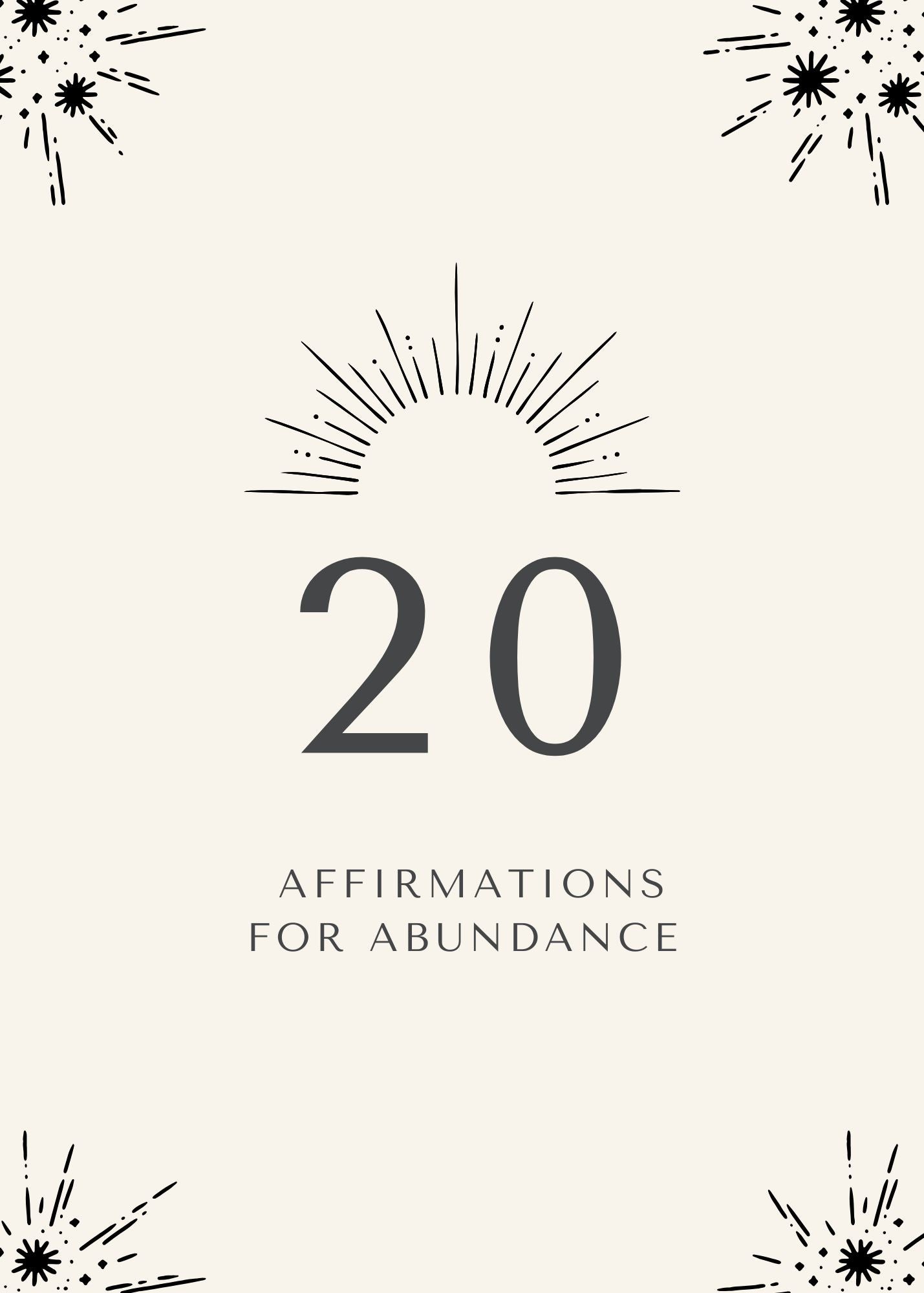 Abundance Affirmation Cards