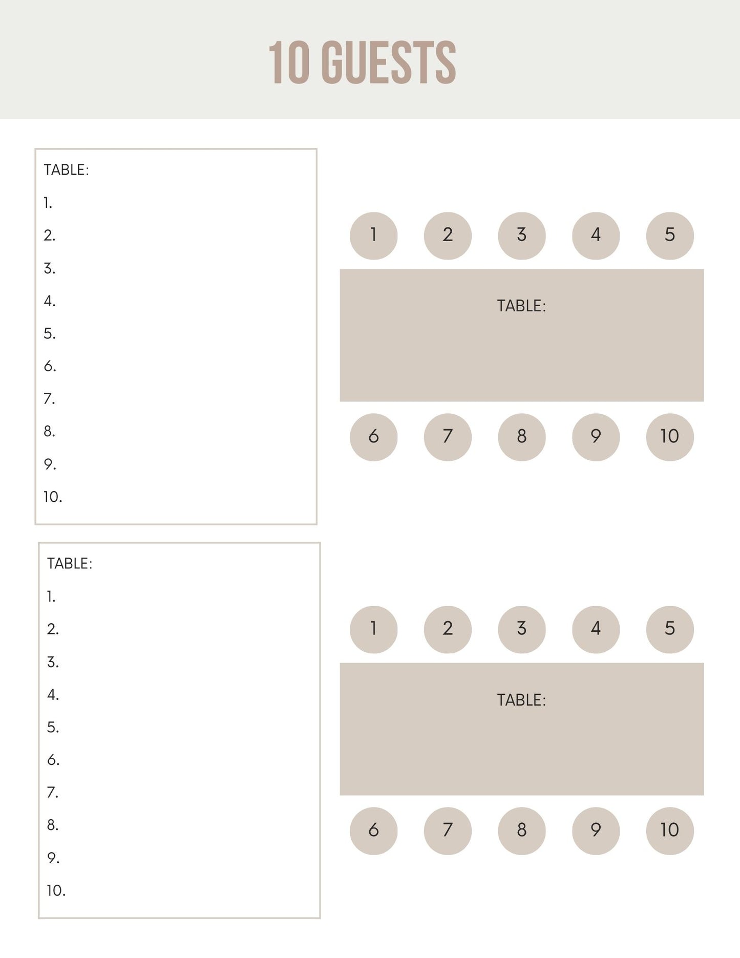 Wedding Seating Plan