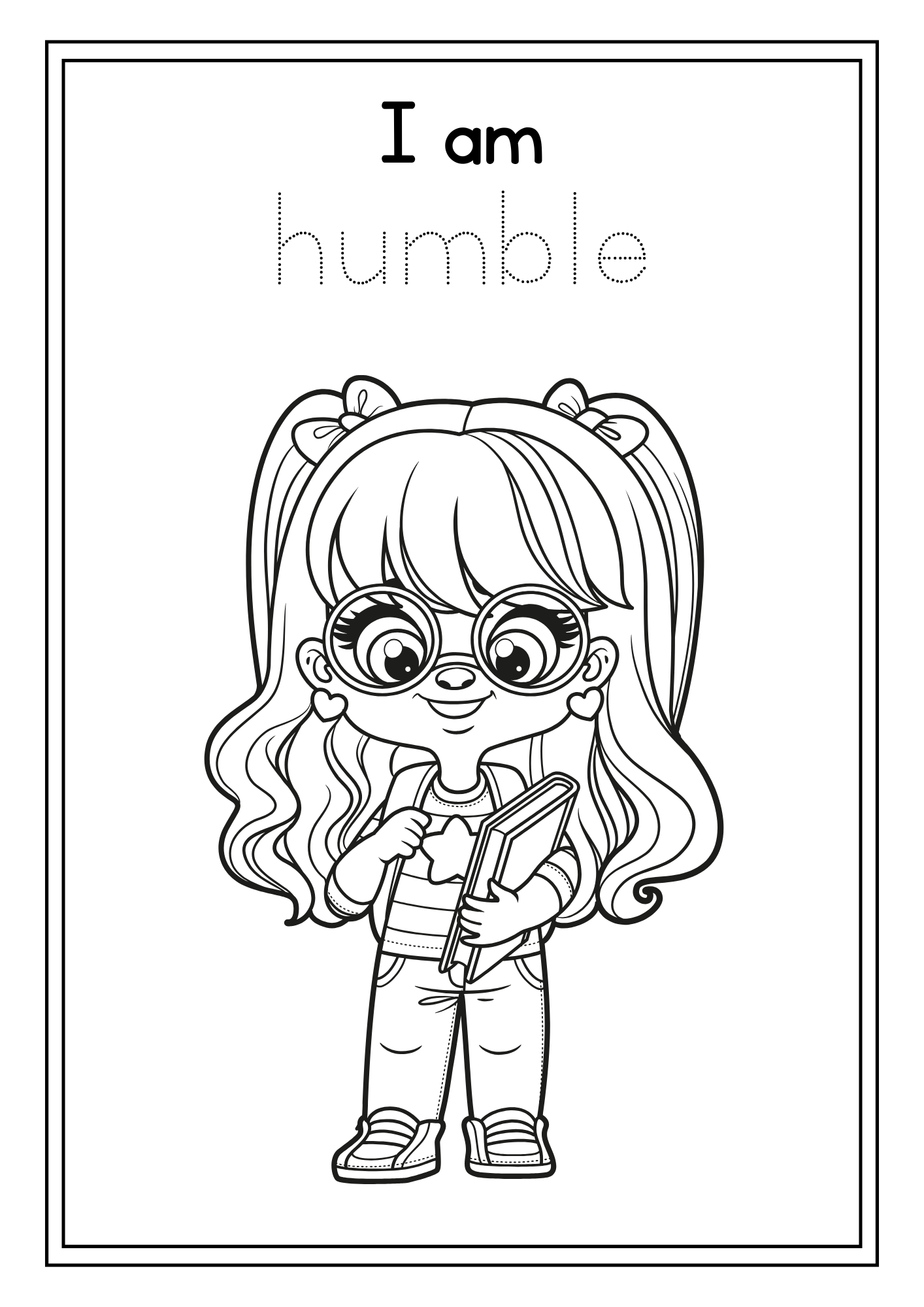 School Kids Affirmations Colouring Book