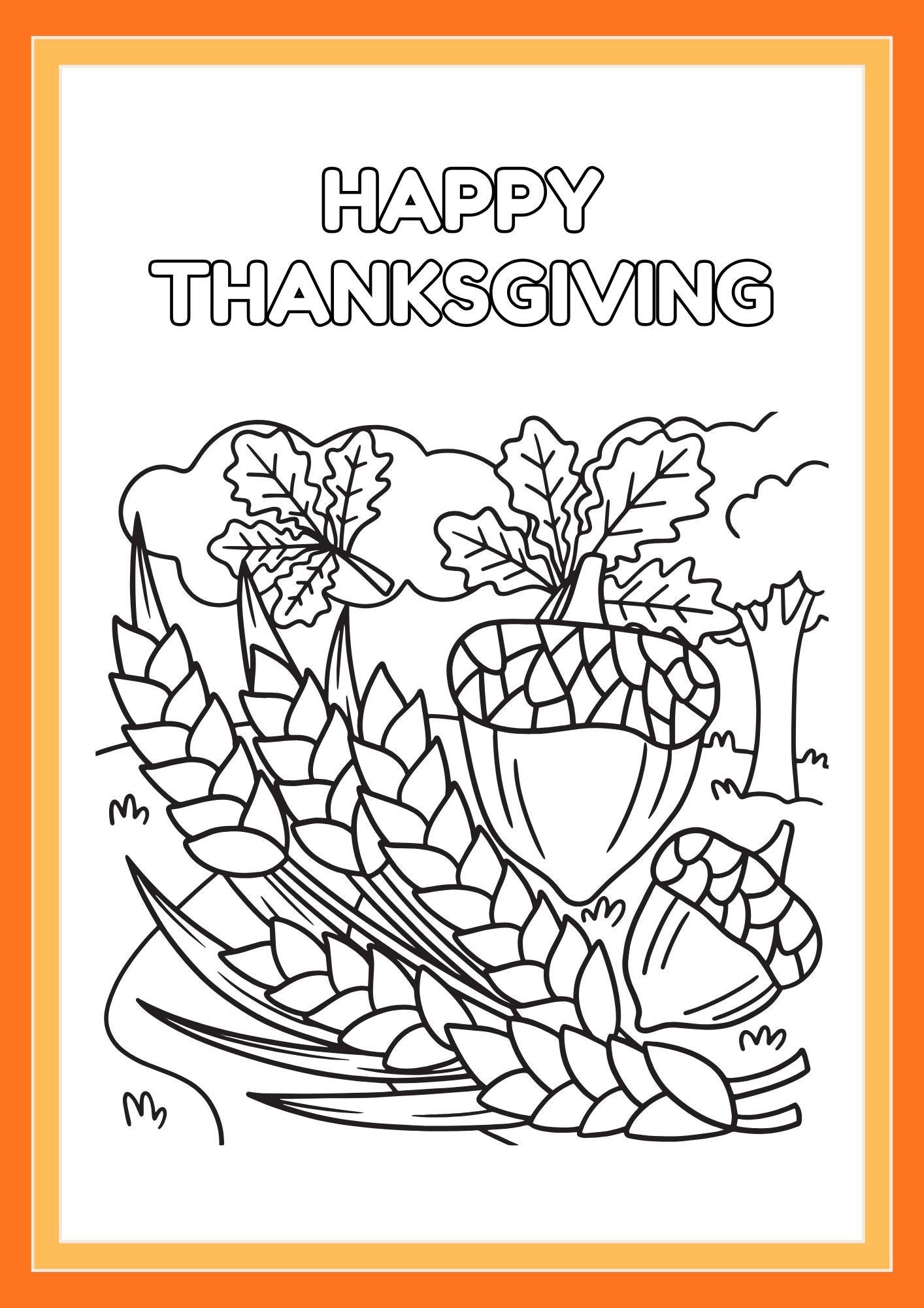 Thanksgiving Colouring Book