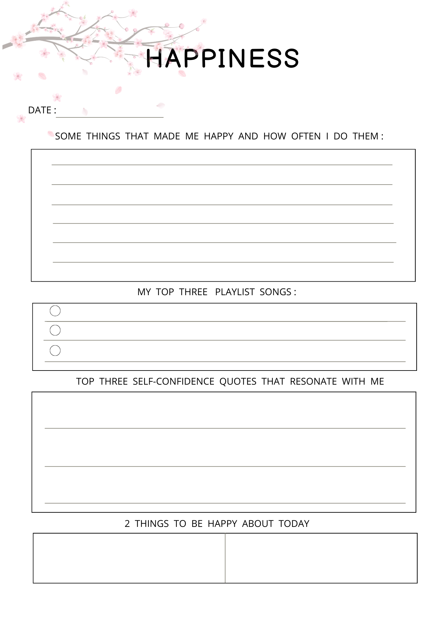Self Confidence Planner