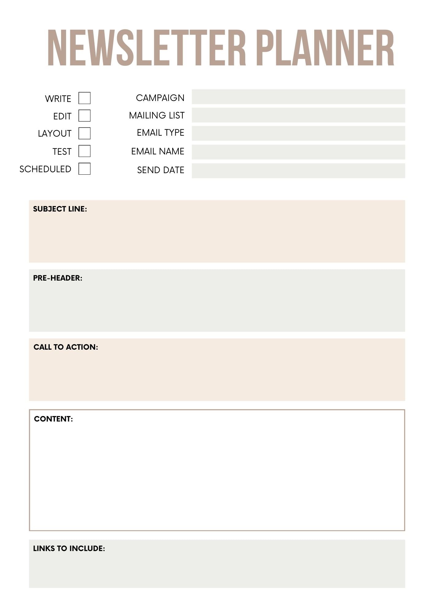 Social Media Marketing Planner