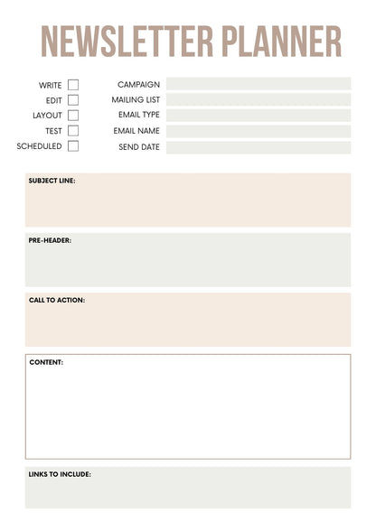 Social Media Marketing Planner