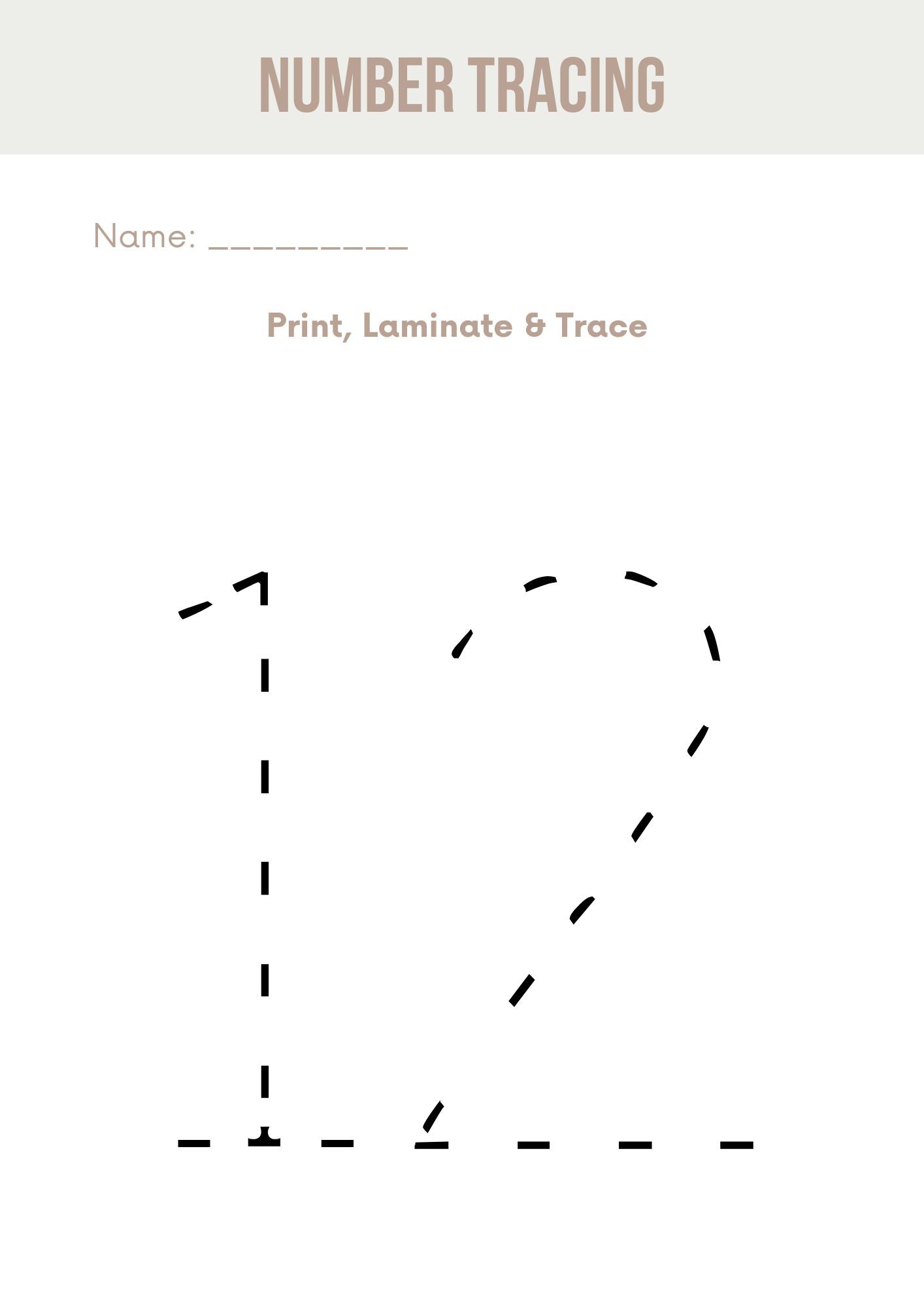Number Tracing Workbook