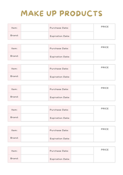 Self Care Planner