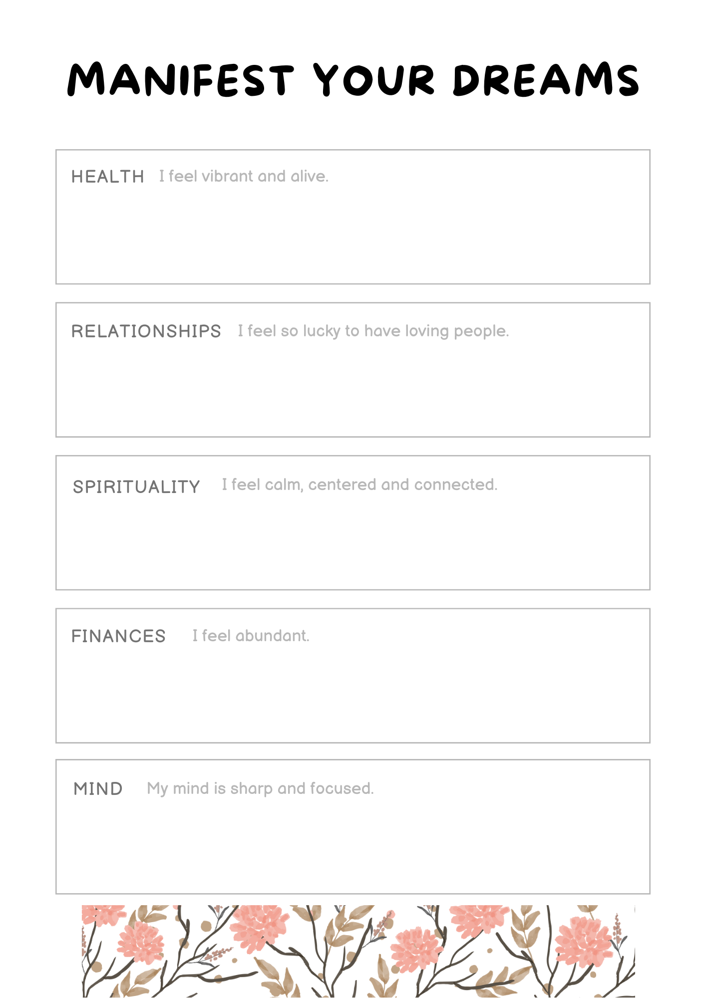 Manifestation Planner