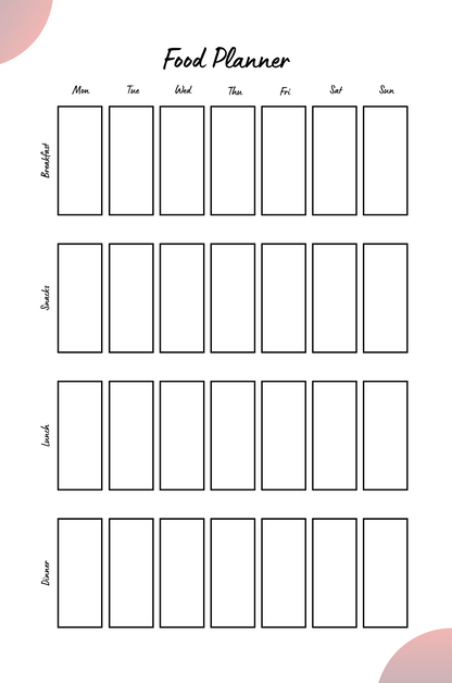 12 Week Weight Loss Planner