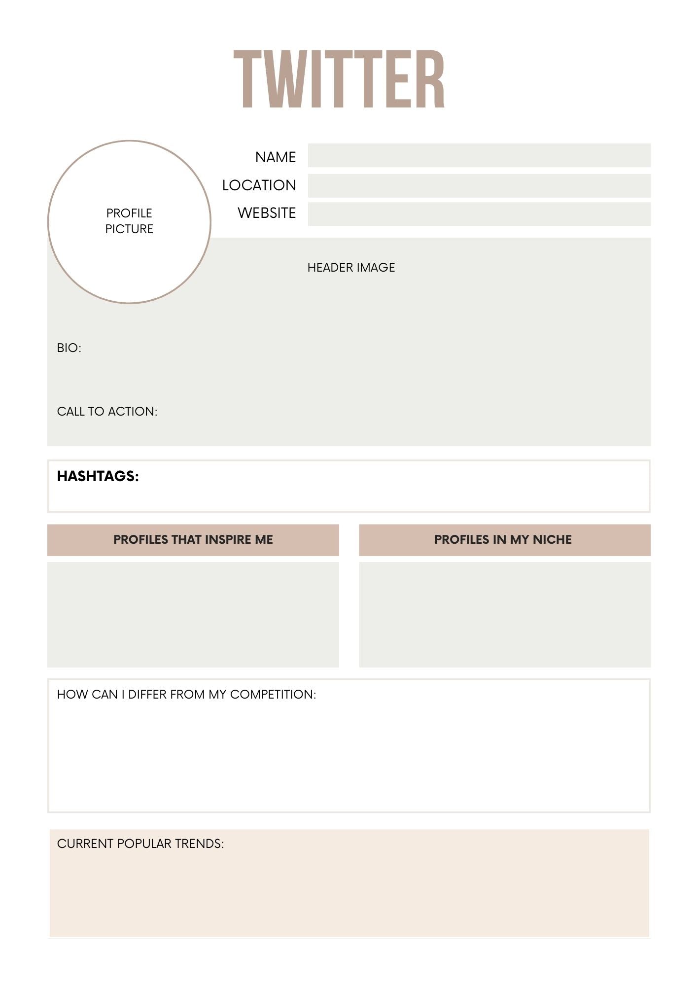 Social Media Marketing Planner