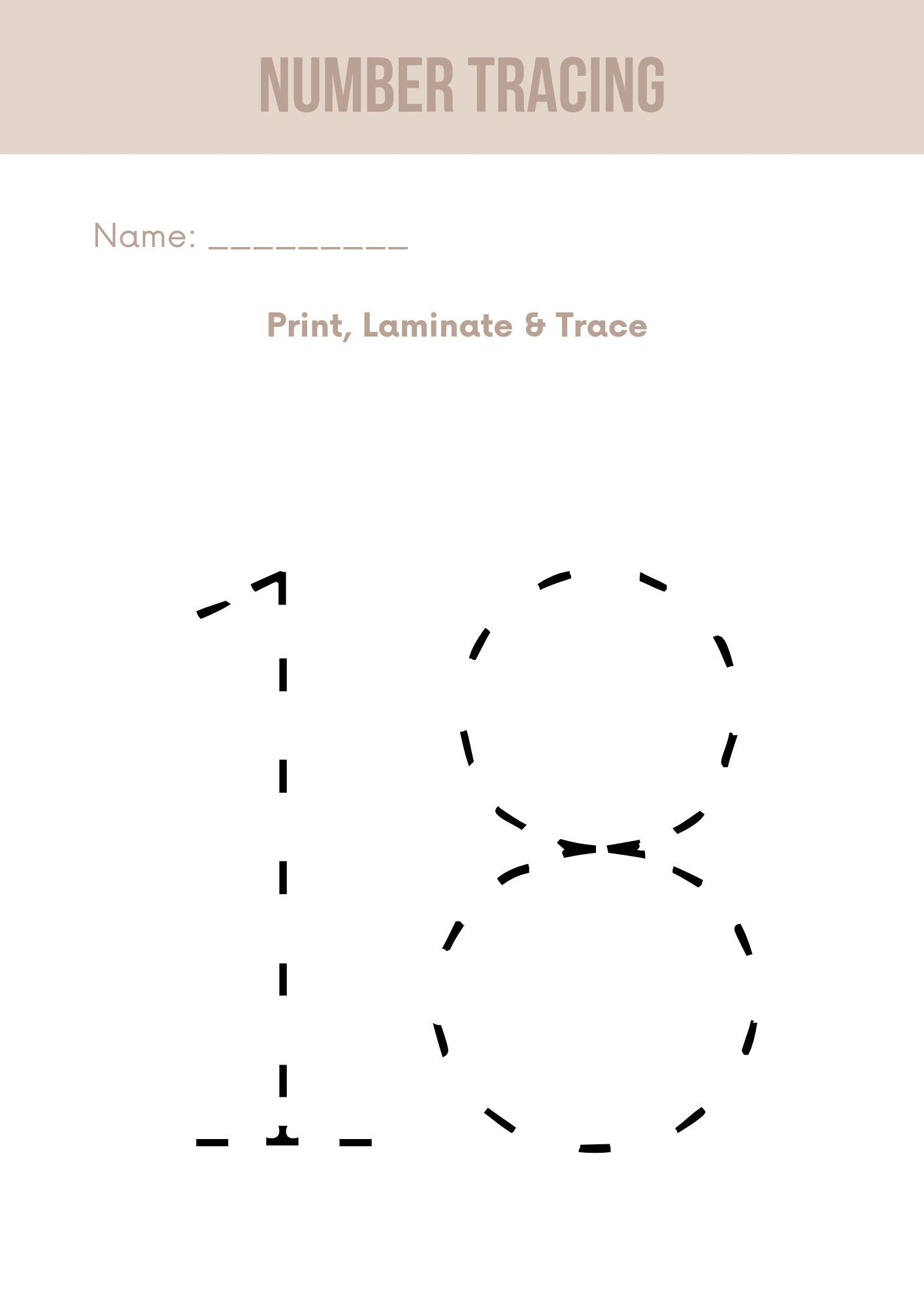 Number Tracing Workbook