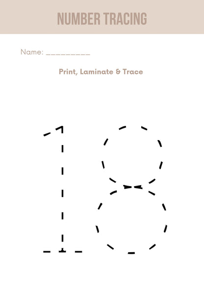 Number Tracing Workbook