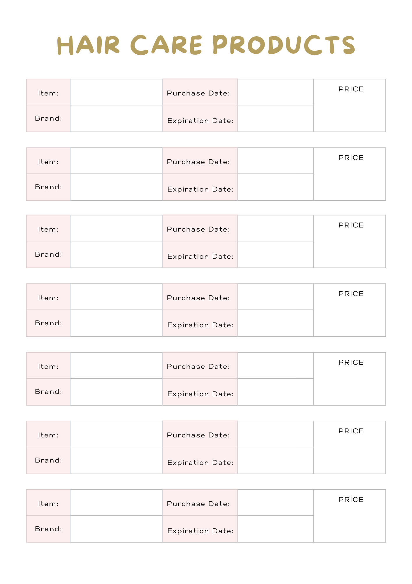 Self Care Planner