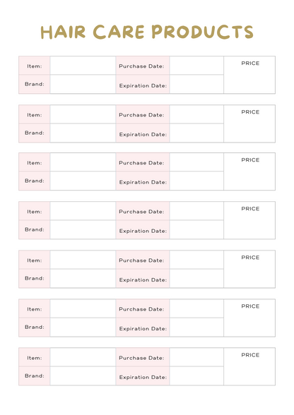 Self Care Planner