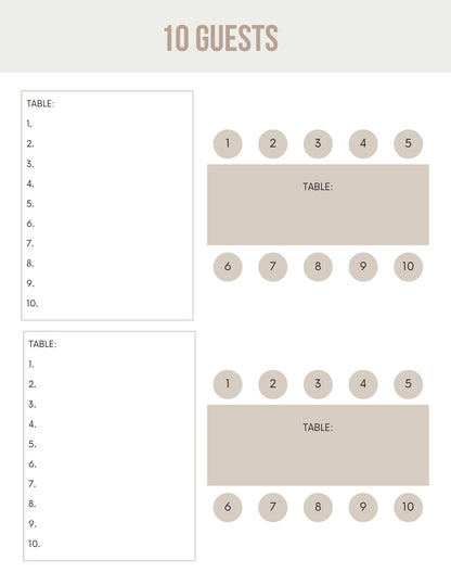 Wedding Seating Plan