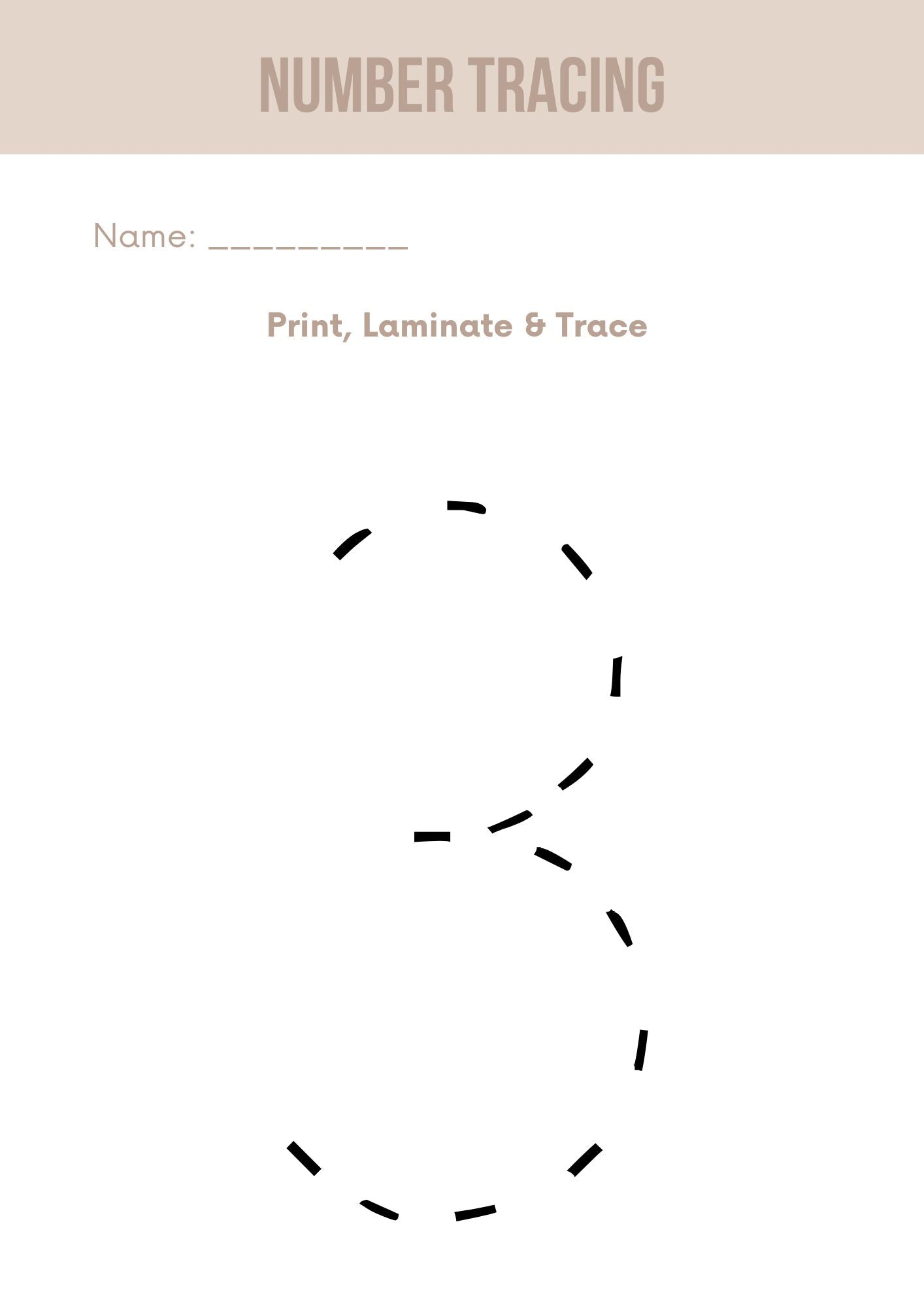 Number Tracing Workbook
