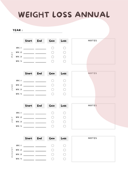 Weight Loss Planner