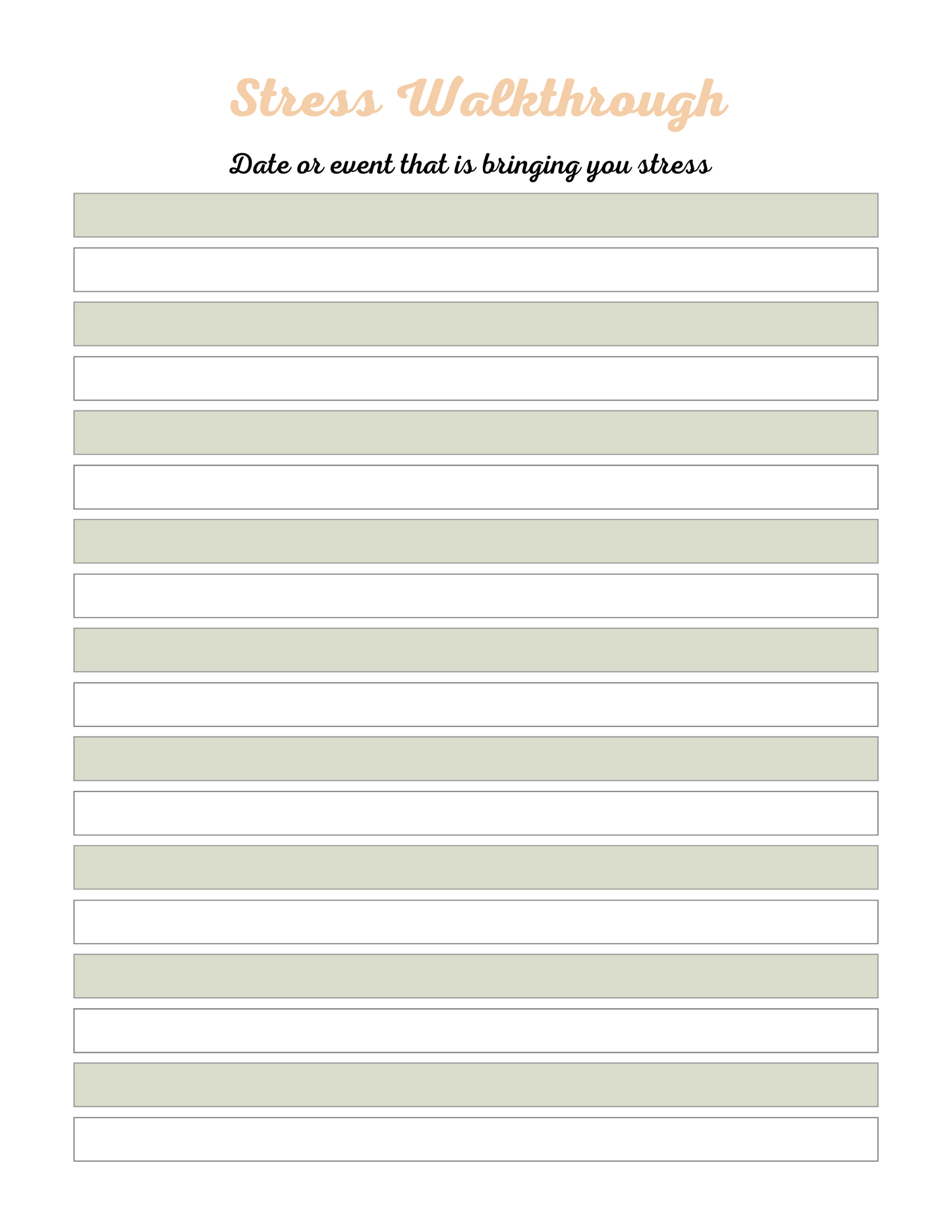 Stress Processing Journal