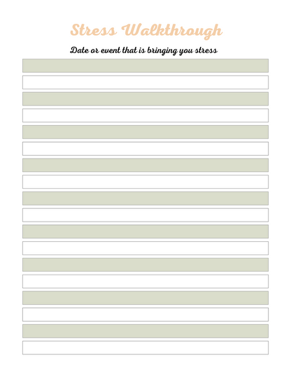 Stress Processing Journal