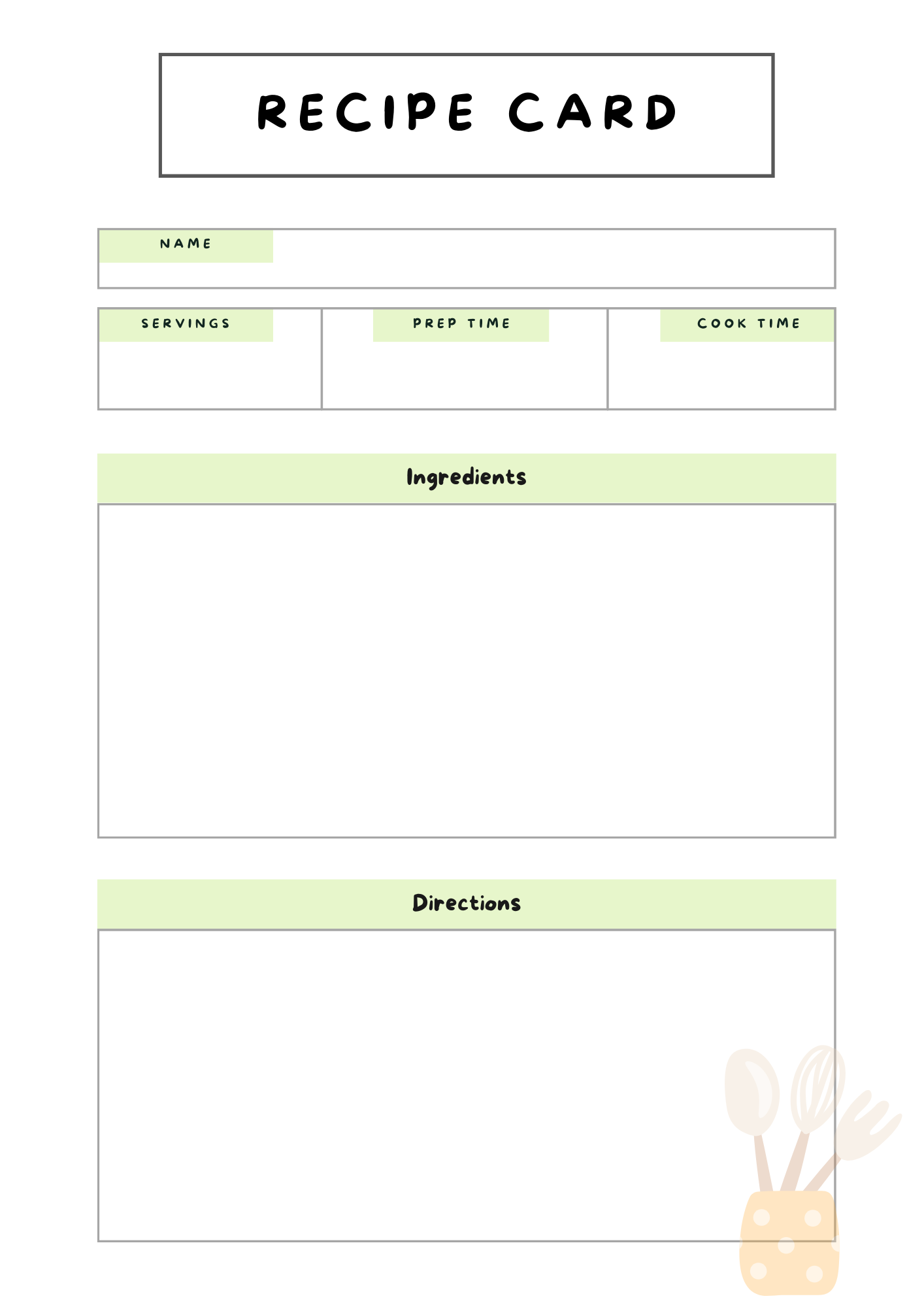 Recipe Cards Bundle
