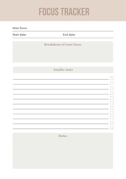 Productivity Workbook