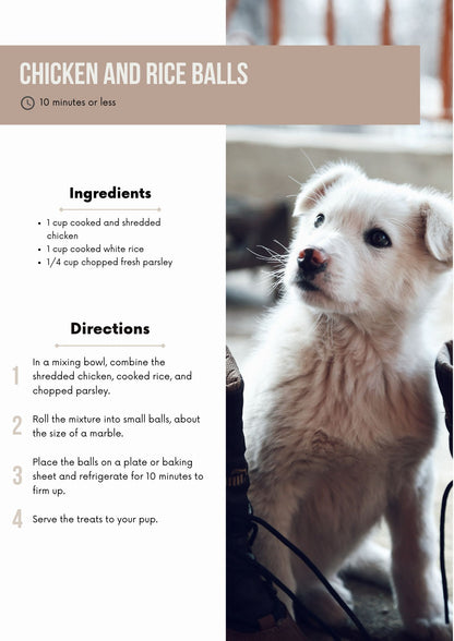 Dog treats recipe book