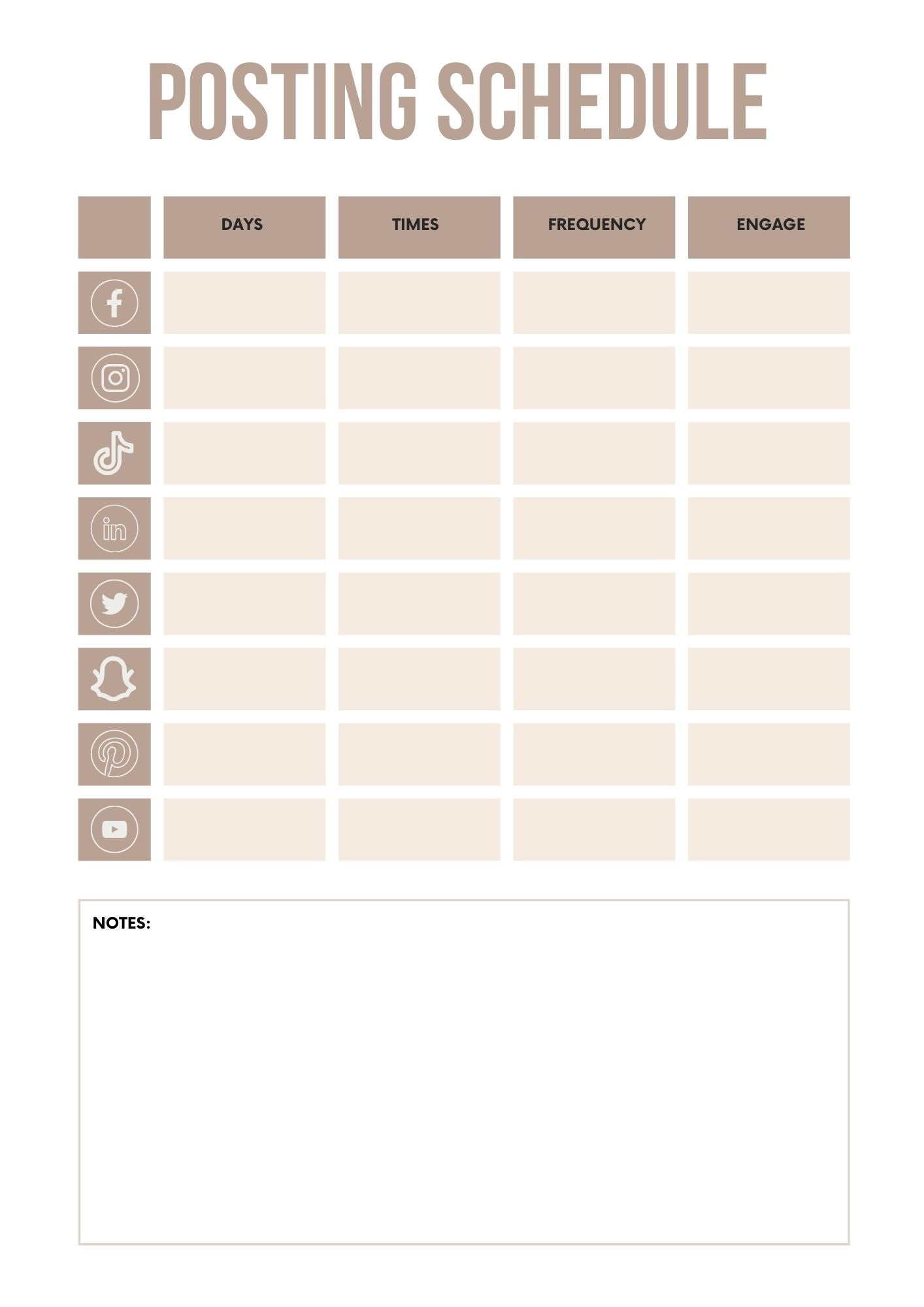 Social Media Marketing Planner