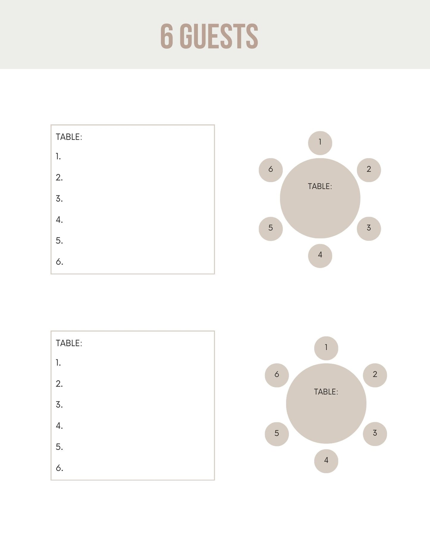 Wedding Seating Plan