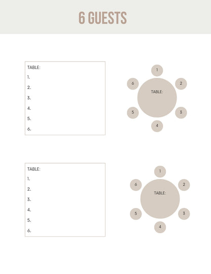 Wedding Seating Plan
