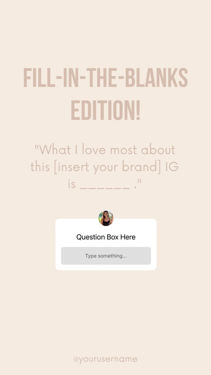 PLR STORIES ENGAGEMENT INSTAGRAM TEMPLATES  SMALL BUSINESS EDITION