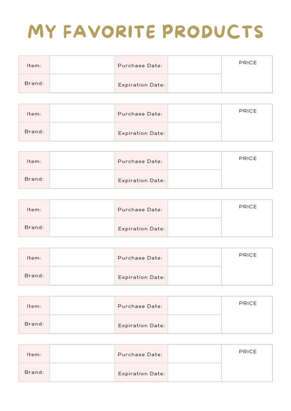 Self Care Planner