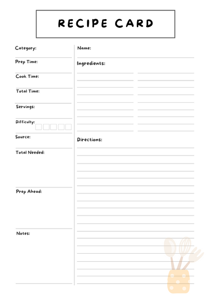 Recipe Cards Bundle