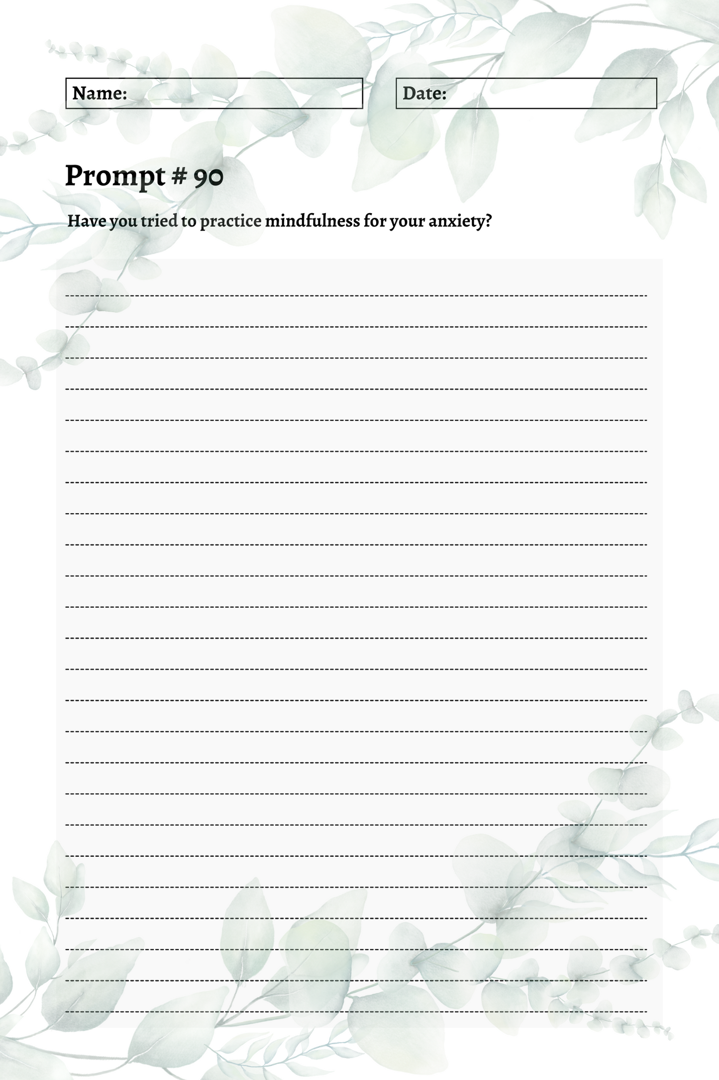 200 Mental Health Journal Prompts