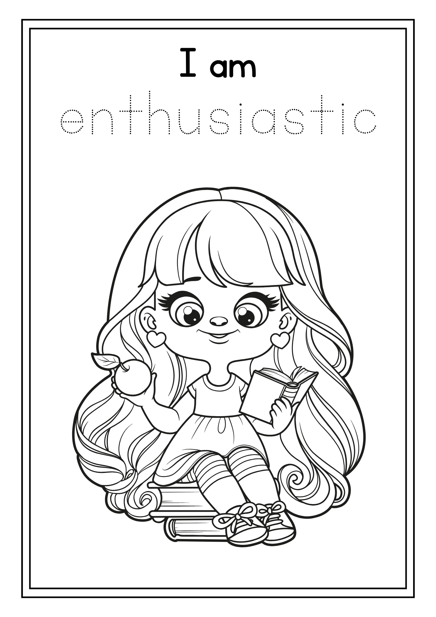 School Kids Affirmations Colouring Book