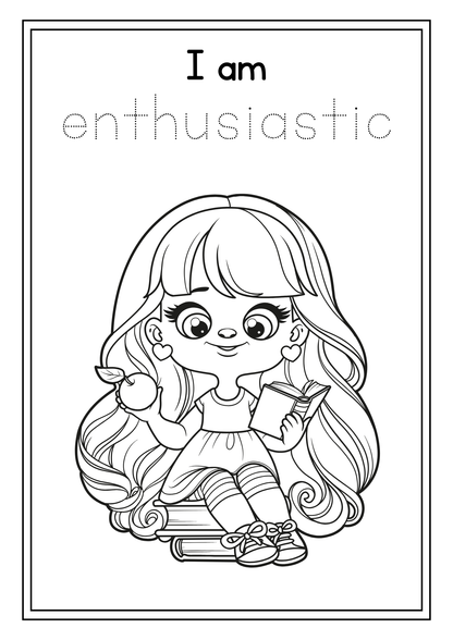 School Kids Affirmations Colouring Book