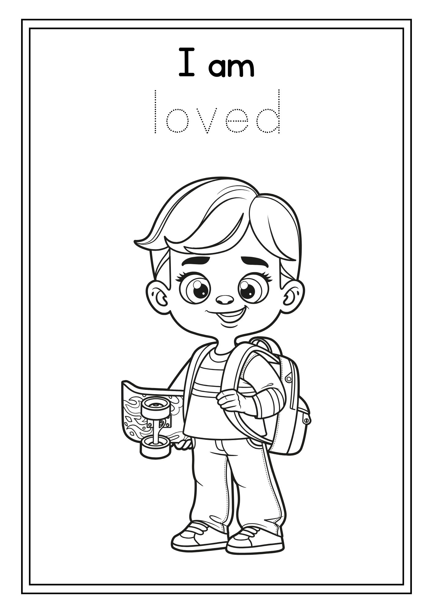 School Kids Affirmations Colouring Book