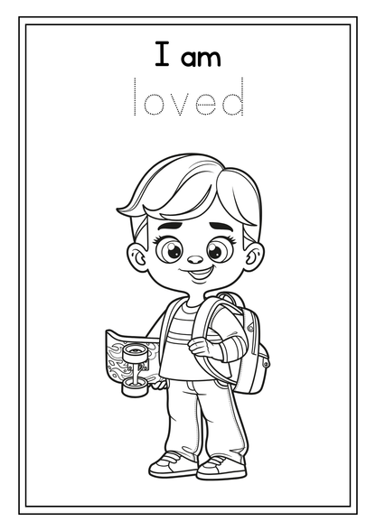 School Kids Affirmations Colouring Book