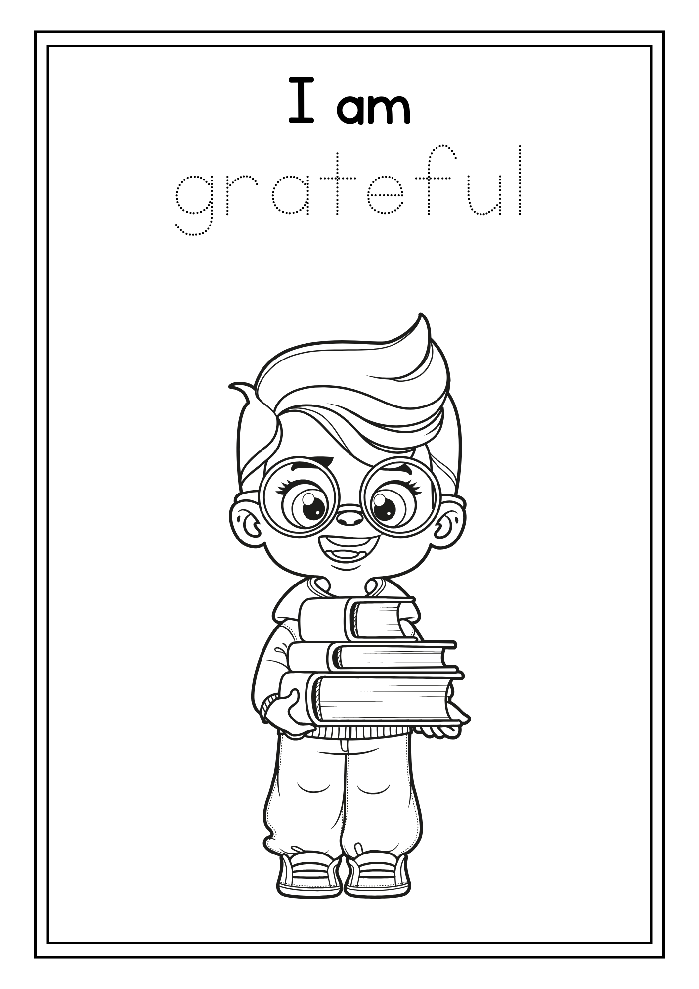 School Kids Affirmations Colouring Book