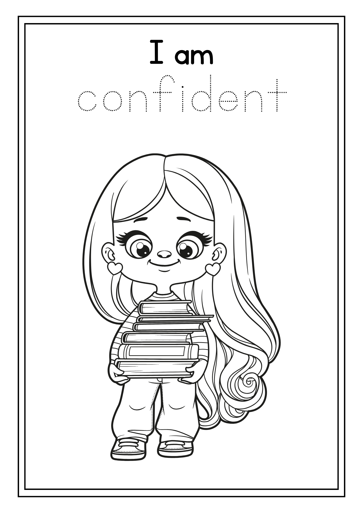 School Kids Affirmations Colouring Book