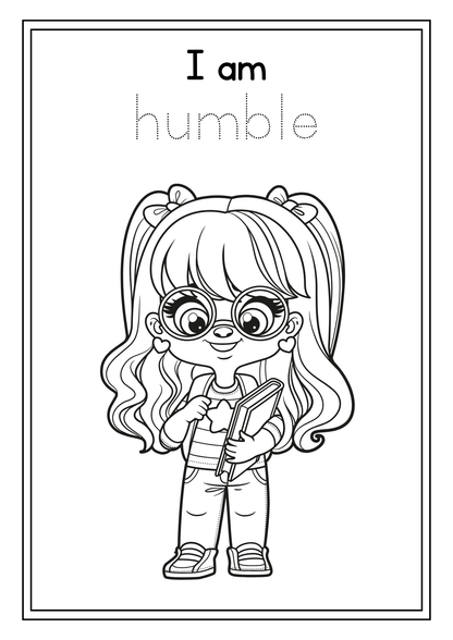 School Kids Affirmations Colouring Book