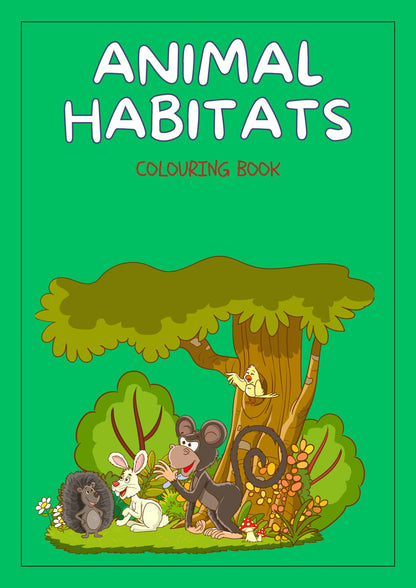 Animals Habitat Colouring Book