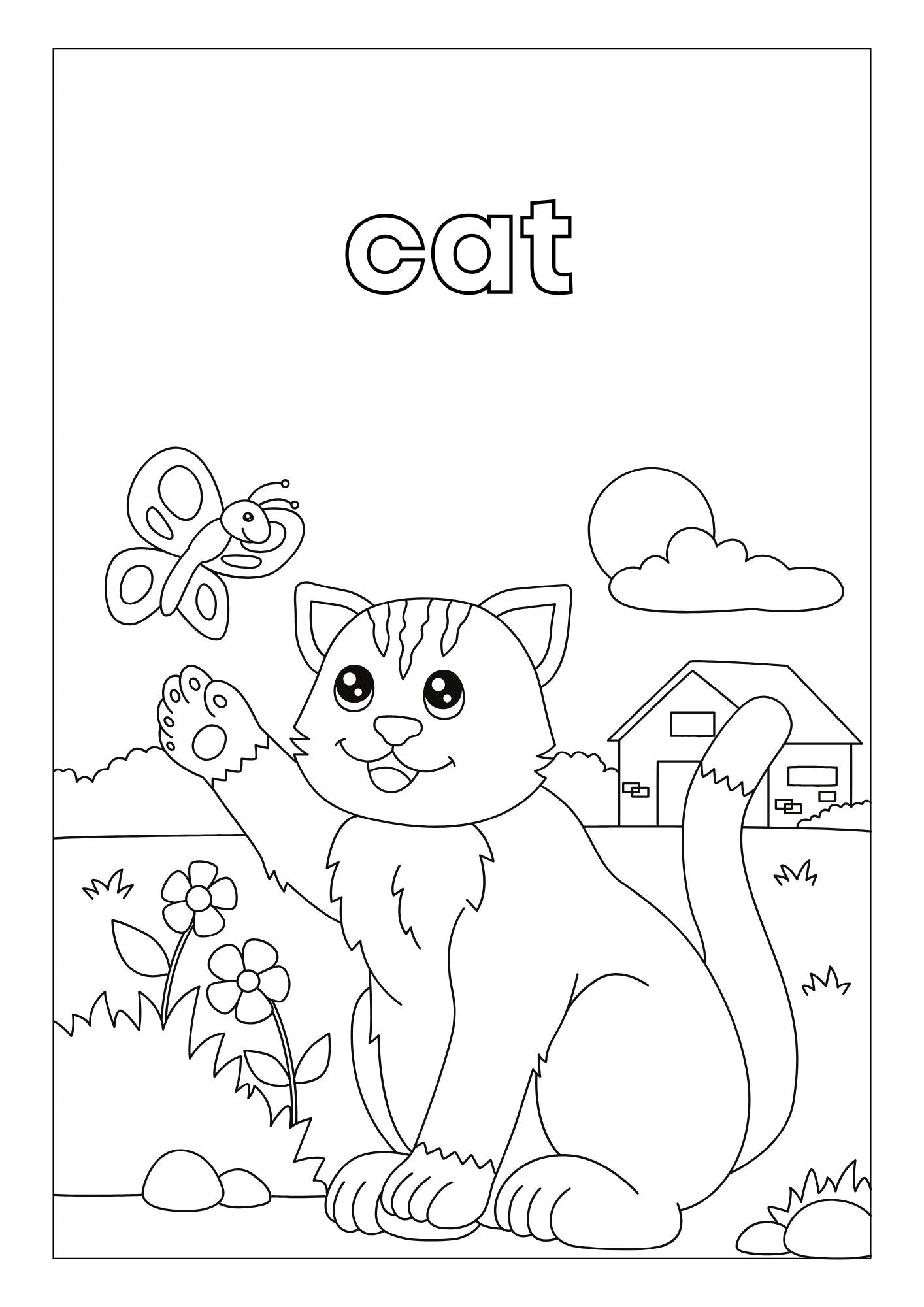 Animals Habitat Colouring Book