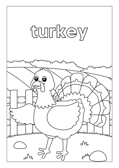 Animals Habitat Colouring Book