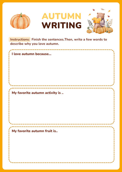 Autumn Activity Book Worksheet
