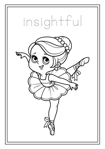 Ballerina Affirmations Colouring Book