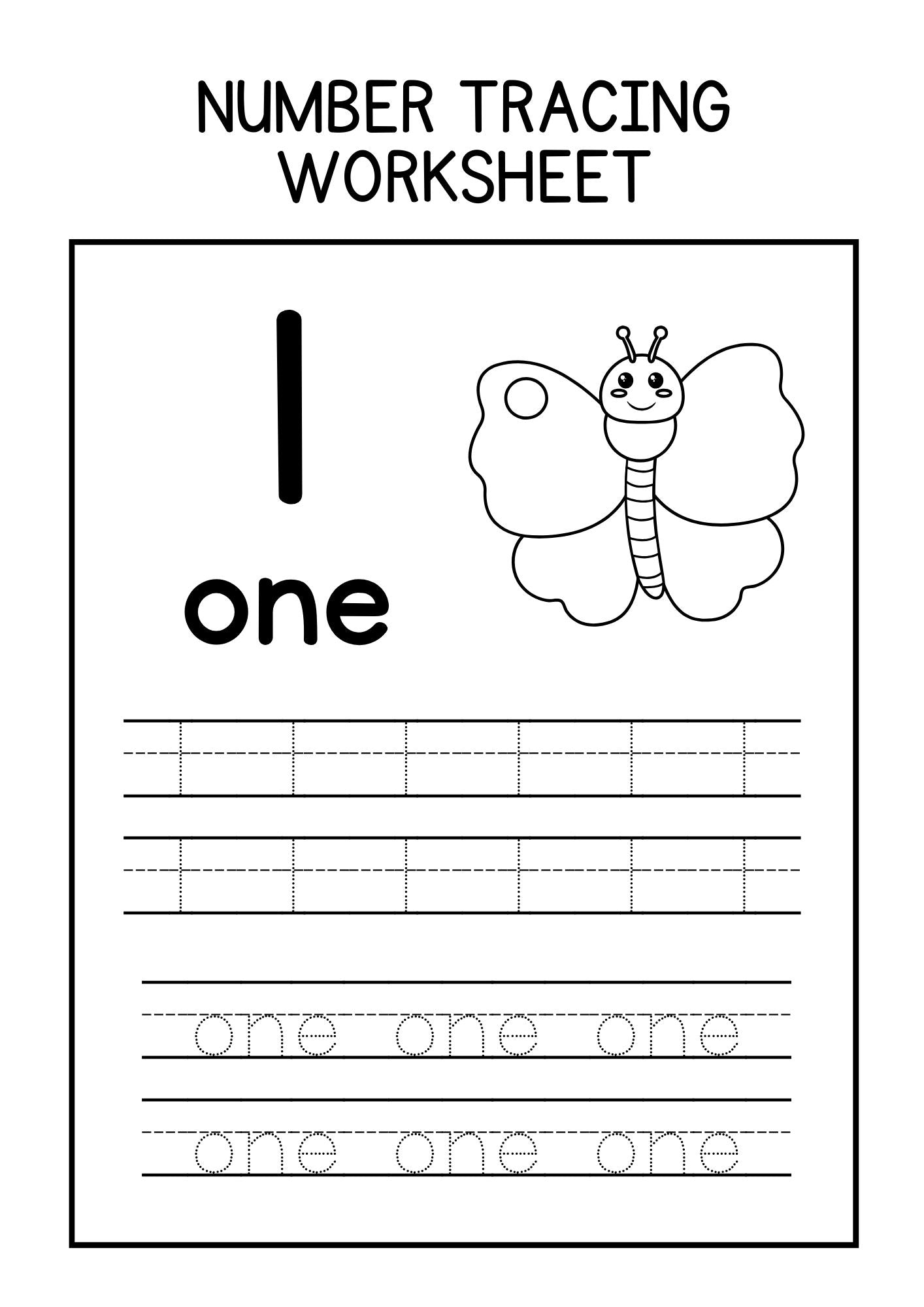 Greyscale Butterfly Spots Number Tracing and Coloring Worksheets