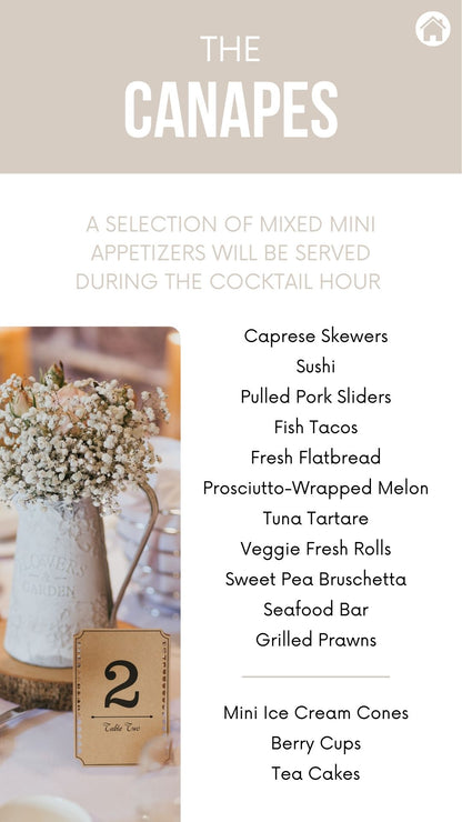 Wedding Itinerary For Guests for Mobile