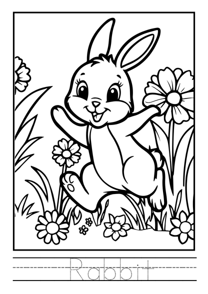 Farm Animal Trace and Colour Book