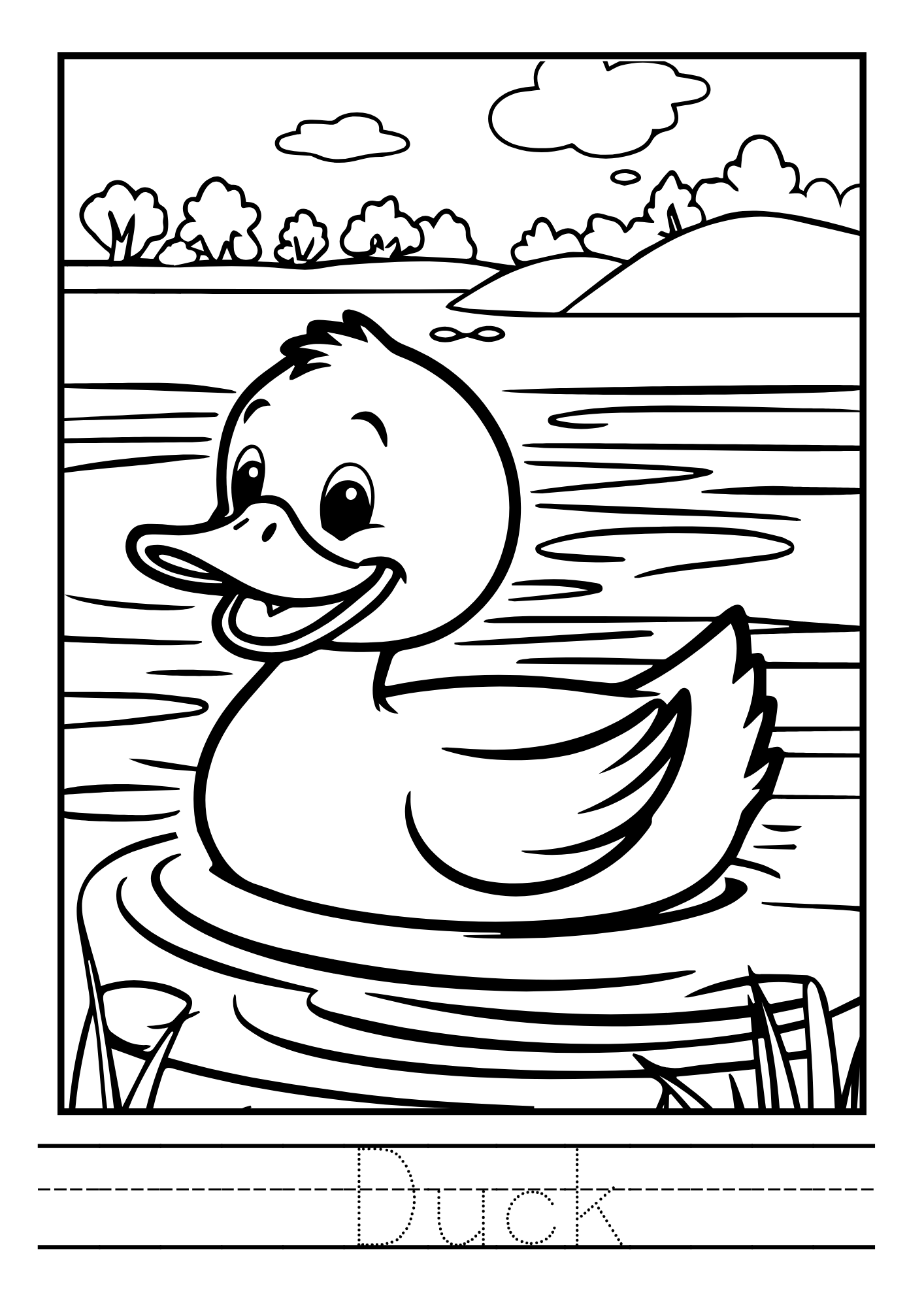 Farm Animal Trace and Colour Book