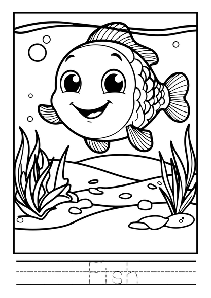 Farm Animal Trace and Colour Book